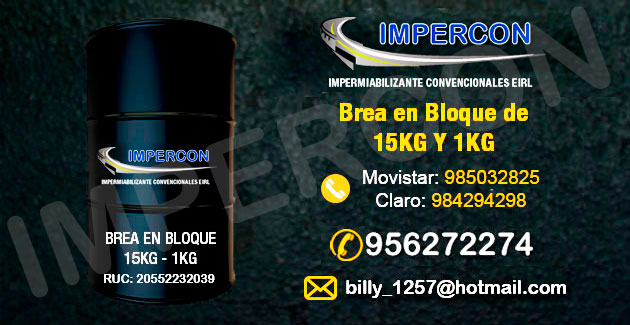Brea en bloque de 15kg y 1kg
                